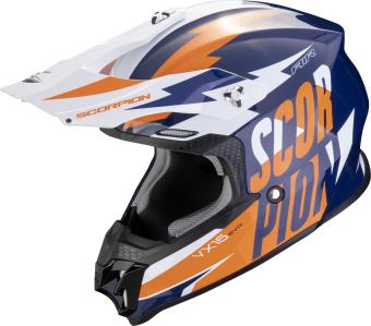 Scorpion Crosshelm VX-16 Evo Air Slanter Blau-Orange